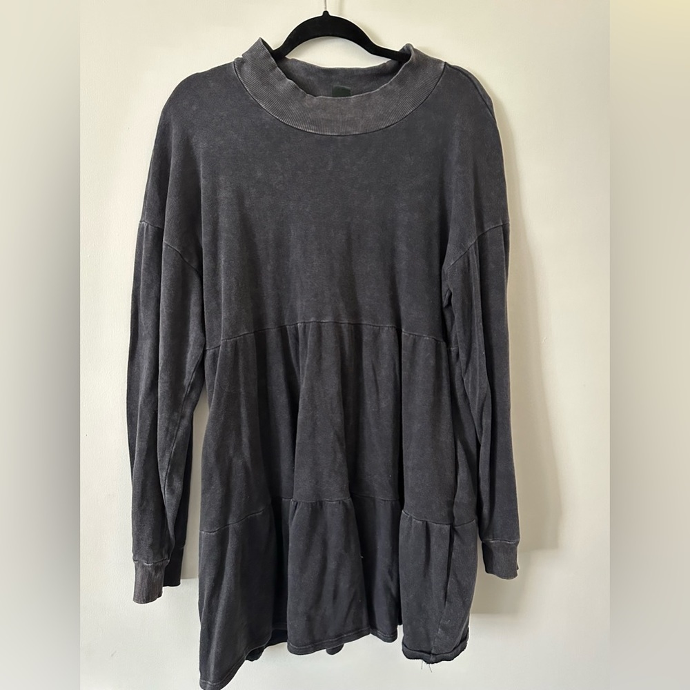 Target large greyish black turtle neck long sleeve dress